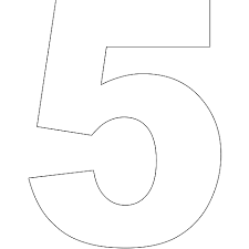 Numero 5 Para Colorear
