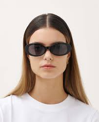 KURT Black Oval Cat-Eye Sunglasses |MESSYWEEKEND
