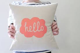 Hand Printed Linen Cushion Cover Hello By Hellomilky On Etsy 32 00 Love All The Covers From This Designer Fo Hand Printed Linen Linen Cushion Cushion Cover