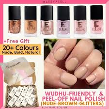 I need oem for halal nail polish, kindly send me details. Buy Ready Stock Free Gifts Nude Pastel Glitters Peel Off Wudhu Friendly Nail Polish Elm Nail Polish Seetracker Malaysia