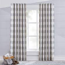 Shop for kitchen swag curtains at bed bath & beyond. Grey Buffalo Check Blackout Curtain Crate And Barrel