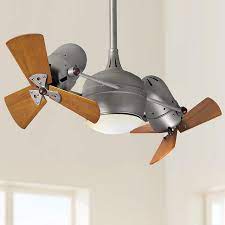 Maybe you would like to learn more about one of these? 41 Dagny Nickel And Mahogany Lighted Dual Ceiling Fan 6x728 Lamps Plus