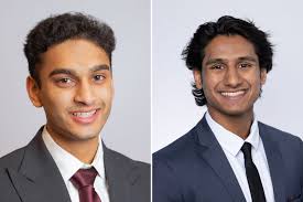 Fourth-years Tej Patel and Sridatta Teerdhala, both in the Roy and Diana  Vagelos Program in Life Sciences & Management, a dual degree in Penn Arts &  Sciences and The Wharton School, have