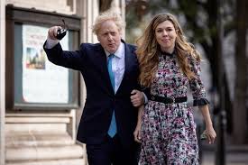 Carrie symonds and boris johnson released a photograph from their wedding day after the couple married yesterday. E Z891 4erdi7m