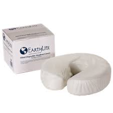 Earthlite Disposable Fitted Face Pillow Covers For Massage Tables Chairs 50 Ct Face Cradle Cover Massage Face Cradle Face Cradle