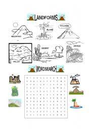 Download free social studies worksheets on landforms from jumpstart and test your knowledge. Landforms Esl Worksheet By Evaramos