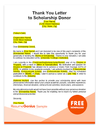 This makes the letter far more effective as it makes the recipient when writing to people try to make the letter about them such as how you can help their interests. Scholarship Thank You Letter Samples Free Ms Word Templates