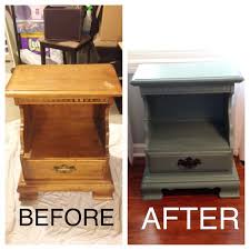 10 Ethan Allen End Table From Savers Refinished With Homemade Chalk Paint Homemade Chalk Paint Homemade Chalk Refinishing Furniture