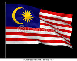 What does the flag of malaysia look like? Waving Malaysian Flag Isolated Over Black Background Canstock