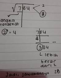 Hasil dari 5 2 + √64 + 20 2 + √900 adalah…. Tentukan Hasil Akar Akar Bilangan Berikut A 784 Brainly Co Id