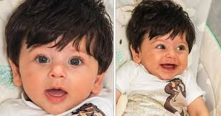 Baby Boy Dubbed Mowgli After Being Born With Two Inches Of Black Hair Jet Black Hair Baby Boy Black Hair
