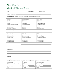 43 Medical Health History Forms Pdf Word á… Templatelab
