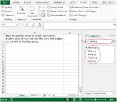 Proofing In Excel 2010
