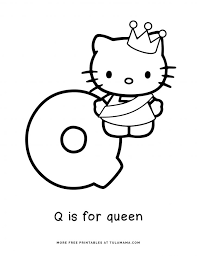 25 cute hello kitty coloring pages your toddler will love. Free Hello Kitty Printables And Abc Coloring Pages Tulamama