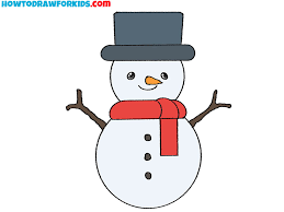 How To Draw A Snowman - Easy Drawing Tutorial For Kids