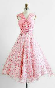 Pink And White 50s Inspired Dress Vintage 1950s Dresses Dresses Pretty Dresses
