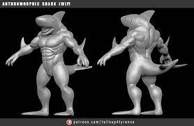 Anthro Shark (Early WIP) by TailsUp4Tyranno -- Fur Affinity [dot] net