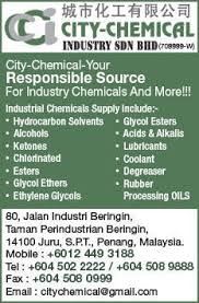 Has established itself as one of the top textile auxiliaries companies in malaysia specialising in textile chemicals for weaving. City Chemical Industry Sdn Bhd Chemicals In Malaysia