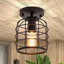 See more ideas about light fixtures, rustic light fixtures, rustic. Buy Retro Ceiling Light Fixture For Hallway Industrial Metal Semi Flush Mount Ceiling Lamp Mini Loft Light Fixtures Rustic Small Ceiling Lamp Vintage Black Lighting Fixture For Entrance Kitchen Stairway Online In Indonesia