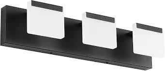 A beautifully decorative curved neck stems its modern style gives it the perfect feel for any bathroom, vanity powder room or surrounding mirrors. Ralbay Led Modern Black Vanity Light 3 Light Acrylic Matte Black Bathroom Vanity Wall Light Modern Black Bathroom Vanity Lighting Fixt