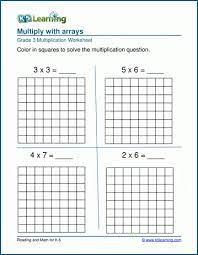 The only way to master a skill is through repetition. Multiply With Arrays Worksheets K5 Learning