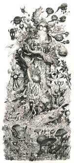 The Forest Spirit By Stan Manoukian Blog Website Www Diaryofinhumanspecies Com Online Store Https Badass Drawings Drawing Illustrations Artist