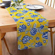 Red Barrel Studio Arpad Printed Table Runner Wayfair In 2020 Printed Table Runner Blue Table Runner Dining Table Runners