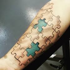Must contain at least 4 different symbols; Puzzle Piece Tattoo With Heart Novocom Top