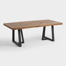 Crafted Of Reclaimed Pine With A Natural Finish Our Alain Dining Table Brings An Industrial Chic Appeal To Yo Dining Table Rustic Dining Room Wood Dining Room