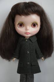 Blythe Doll Sized Dark Sage Green 100% Boiled Wool Coat. for Blythe, Dal,  Pullip, Licca or Similar Scale Dolls