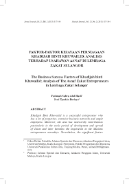 Sewaktu penghijrahan beliau ke madinah, beliau telah dihalang menyebabkan beliau telah tebus. Pdf Faktor Faktor Kejayaan Perniagaan Khadijah Binti Khuwailid Analisis Terhadap Usahawan Asnaf Di Lembaga Zakat Selangor Jurnal Syariah Um Academia Edu