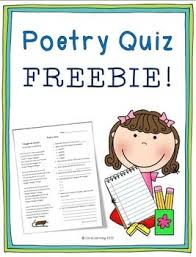 Poetry Quiz Freebie Poetry Quiz Poetry Lessons Poetry For Kids