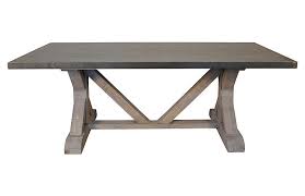 X Base Dining Table Vintage Gray Noir In 2020 Dining Table Zinc Dining Tables Vintage Dining Table