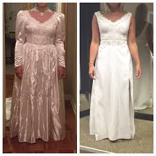 Bride Totally Transforms Her Mother S 80s Wedding Gown Wedding Dresses Old Wedding Dresses 1980s Wedding Dress