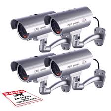Maybe you would like to learn more about one of these? Discount Sales Dummy Security Camera Fitnate 4 Packs Fake Security Camera Cctv Surveillance System With Led Red Flashing Light For Both Indoor Outdoor Use Security Camera Warning Stickers 4