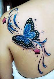 Online Shop 2pcs Lot Colorful Flower Star Butterfly Big Large 3d Temporary Tatto 3d Schmetterling Tattoo Tattoo Blumen Und Schmetterlinge Korperkunst Tattoos