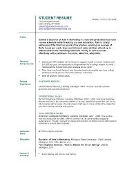 Student Resume Templates Easyjob