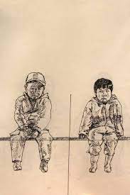 Tom richmond is a cartoonist and humorous illustrator who draws for mad magazine alongside occupying himself with many freelance projects. Children Boy And Girl Realism Pen Ink Drawing On Paper 01 Drawing By Sunshine Art Saatchi Art