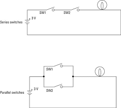 These diagrams show various methods of one, two and multiple way switching. Electronics Projects How To Build Series And Parallel Switched Circuits Dummies