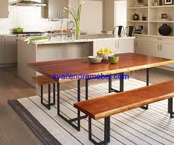 Set Meja Makan Kayu Jati Industrial Syailendra Mebel Jepara Meja Makan Set Meja Makan Kayu Jati