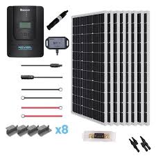 Connect the inverter to solar battery. Renogy 800 Watt 12 Volt Monocrystalline Solar Premium Kit With Rover 60 Amp Charger Controller Rkit800dpm Rvr60 The Home Depot