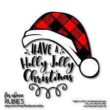Black And White Buffalo Plaid Christmas Tree Clipart Buffalo Check Plaid Christmas Santa Hat Have A Holly Jolly Etsy Cricut Christmas Ideas Buffalo Check Plaid Christmas Christmas Svg