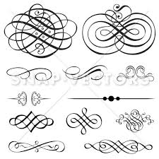 New victorian designs everyday with commercial licenses. Vector Clipart Ornament And Flourish Set Snap Vectors Clip Art Stock Art Design Elements