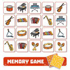 Con nuestros juegos de memoria o memoramas, pon a prueba tu memoria mientras practicas las letras, números, sumas, restas y mucho más. Juego De Memoria Para Ninos En Edad Preescolar Tarjetas De Vectores Con Instrumentos Musicales Ilustraciones Vectoriales Clip Art Vectorizado Libre De Derechos Image 70828927