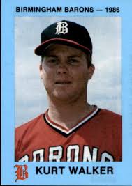 1986 Birmingham Barons Team Issue #22 Kurt Walker Fresno California CA Card 