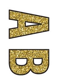 4.5 out of 5 stars (138) 138 reviews. Display Letters Glitter Gold Black Outline By The Hat Tpt