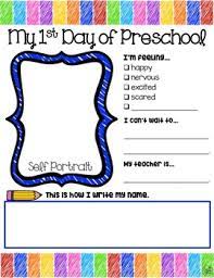 Do you remember your first day of preschool? First Day Of School Free Printable By Thehappyteacher Tpt