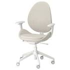 HATTEFJÃ„LL office chair with armrests, Gunnared beige/white  Ikea