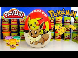 Giant Pikachu Surprise Egg Play Doh Pokemon Toys With Pokeball Tmnt Minecraft Spongebob Youtube Play Doh Eggs Play Doh Pokemon Toy