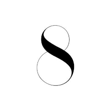 The number 8 is regarded as the karmic number because of its loopy nature. Pin By Julianne Francois On Monograma Vitoria E Pietro Typography Graphic Typography Design Typography